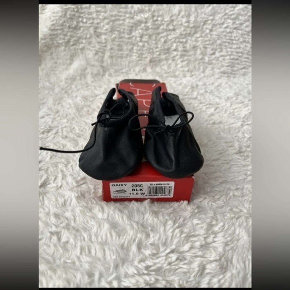 Capezio Daisy 205 Leather Black Ballet Shoes Toddler Little‎ KID Size 11.5 W NIB